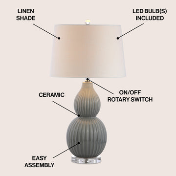Thatcher 28.25" Ceramic LED Table Lamp - JONATHAN Y